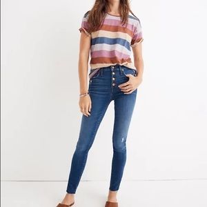 Madewell 10” High Rise Skinny - size 25 - raw hem